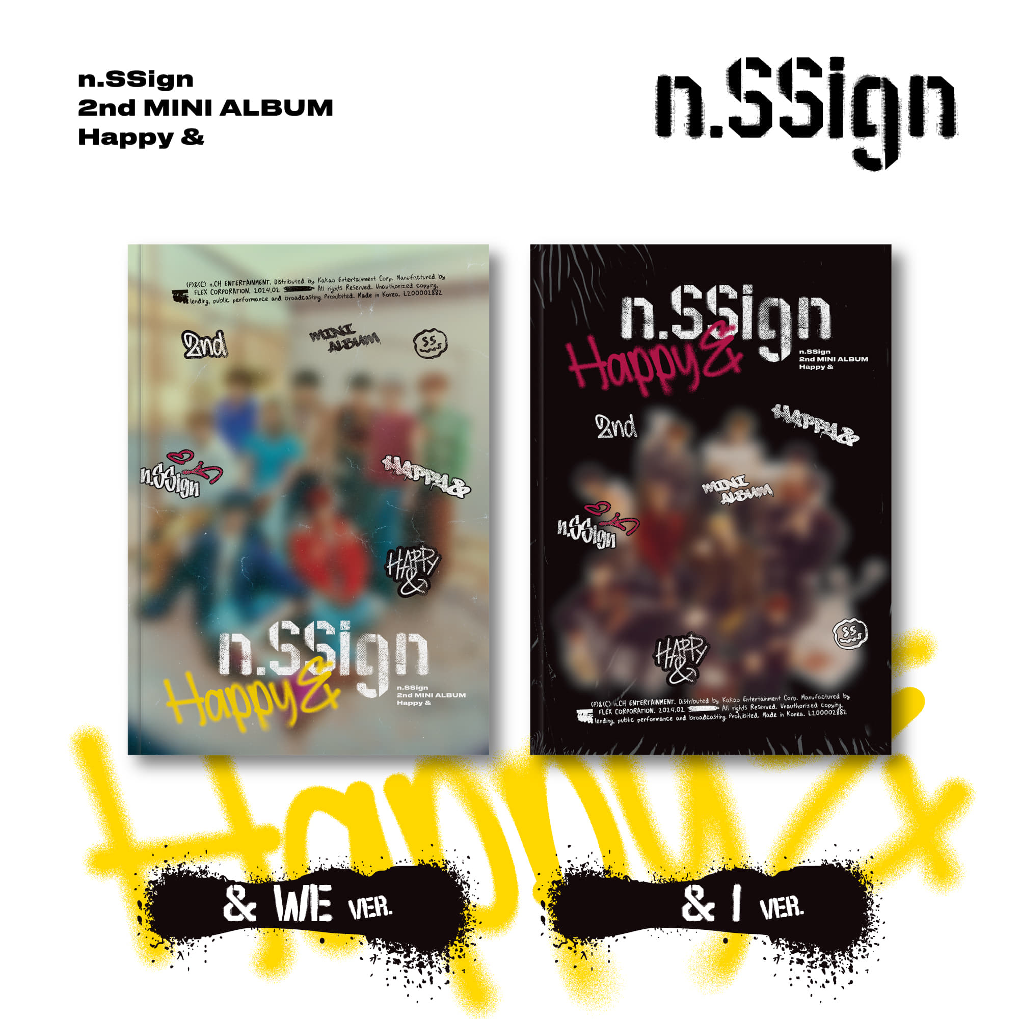 예약판매  n.SSign (엔싸인) - 미니 2집 [Happy &amp;] 랜덤