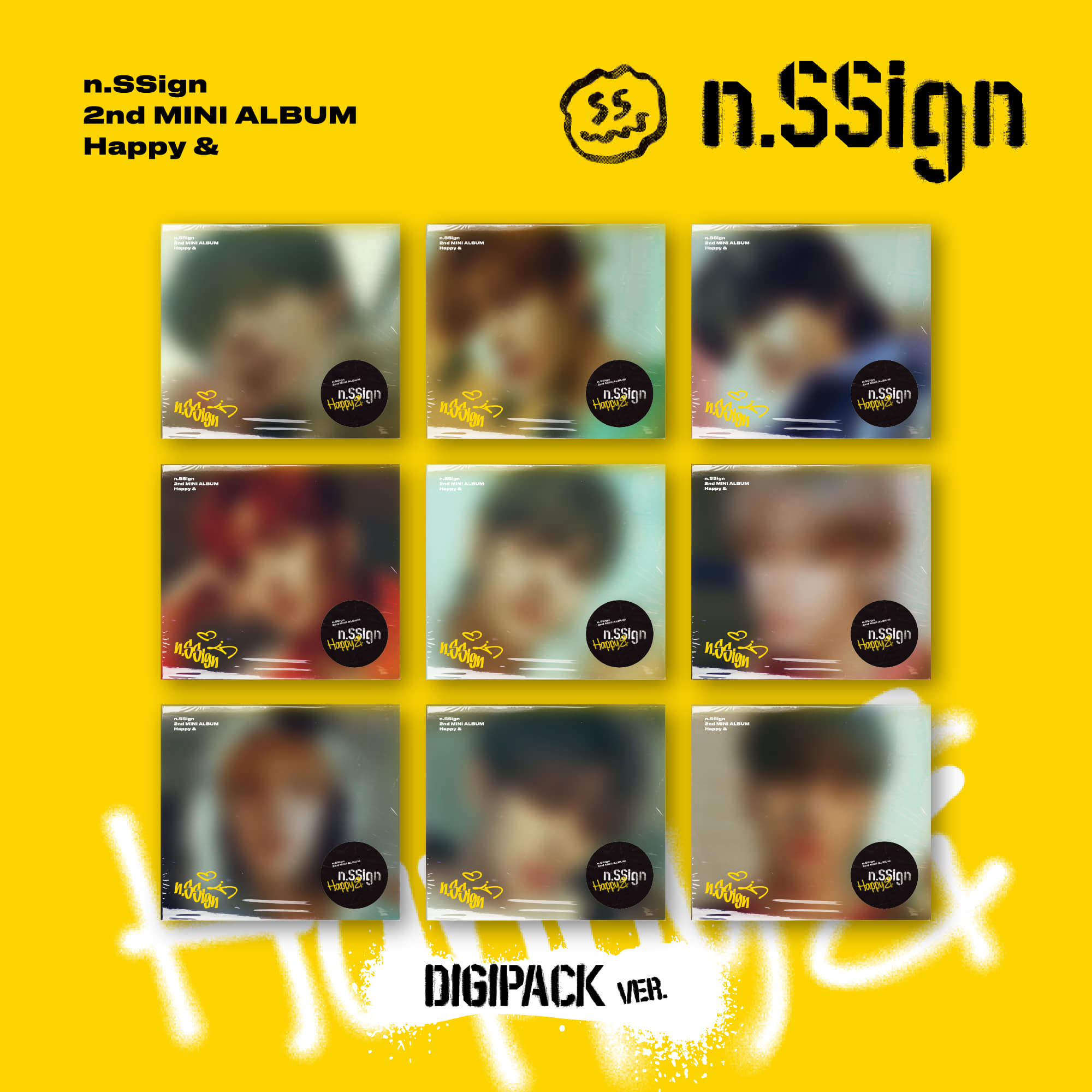 예약판매  n.SSign (엔싸인) - 미니 2집 [Happy &amp;] (Digipack ver.) 랜덤